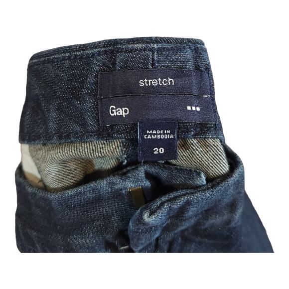 Gap Dark Wash Cropped Mid-rise Tapered Leg Jeans Minimalist Classic Women's 20 - Picture 5 of 5